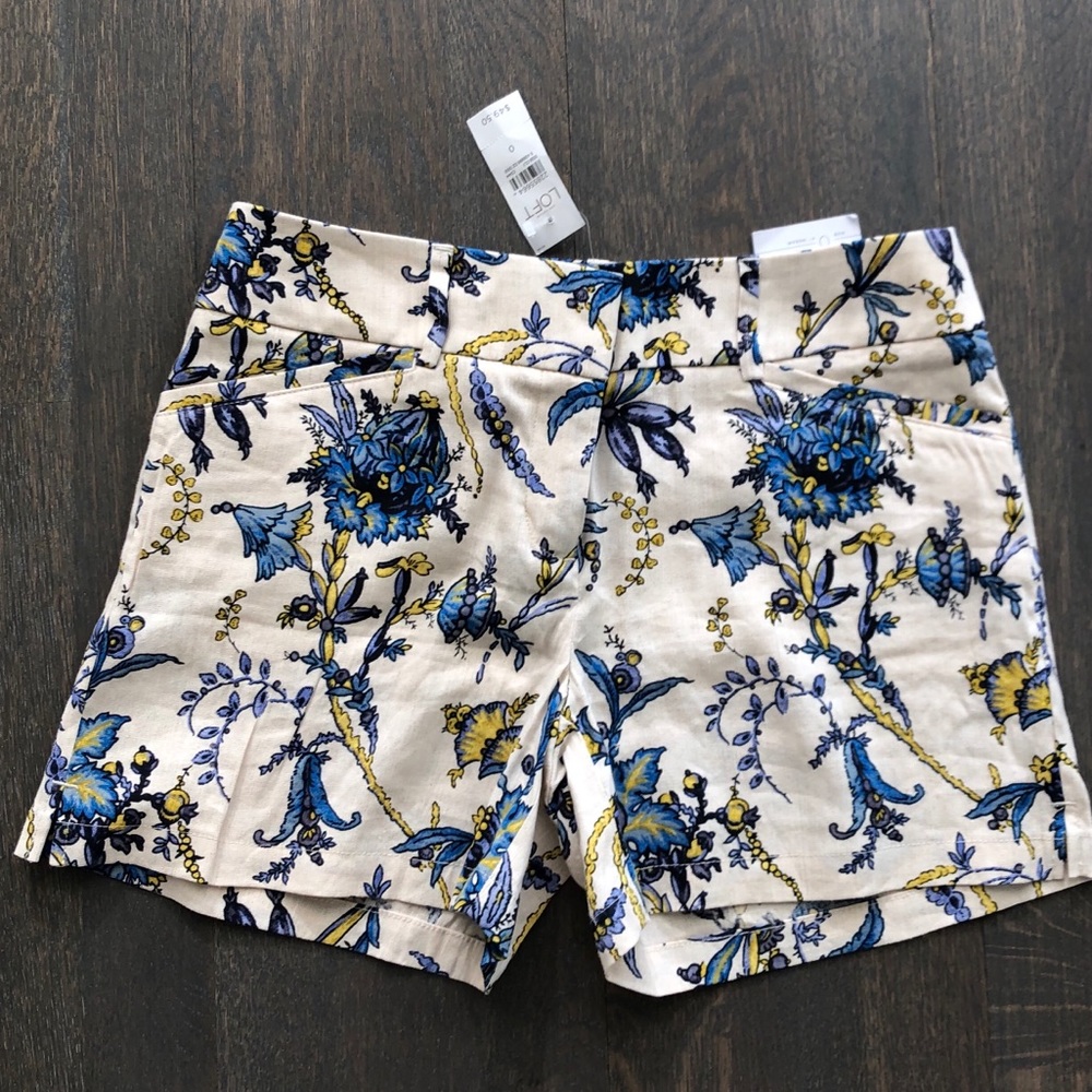 Loft floral linen short